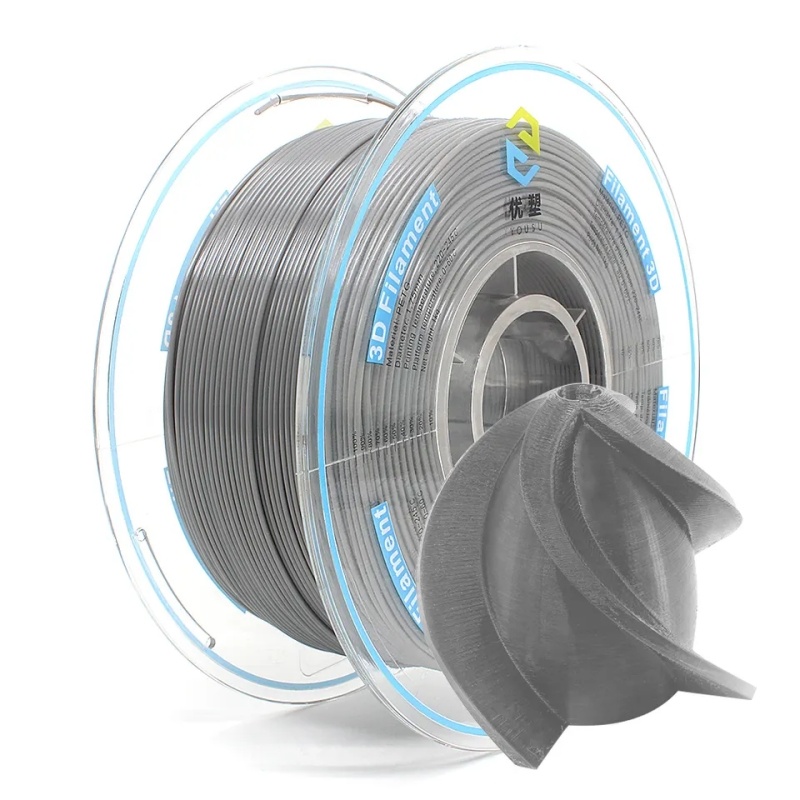 
                USA Imported Raw Materials 3D PETG Filaments Water Resistant 3D Printers Gray Filam