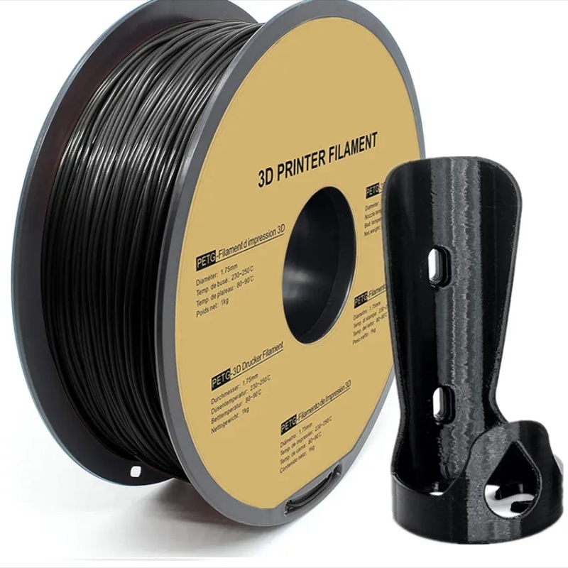 
                Neatly Rolled Fdm 3D Printer Filament Plastic Rods Black 1.75mm PETG Filament
     
