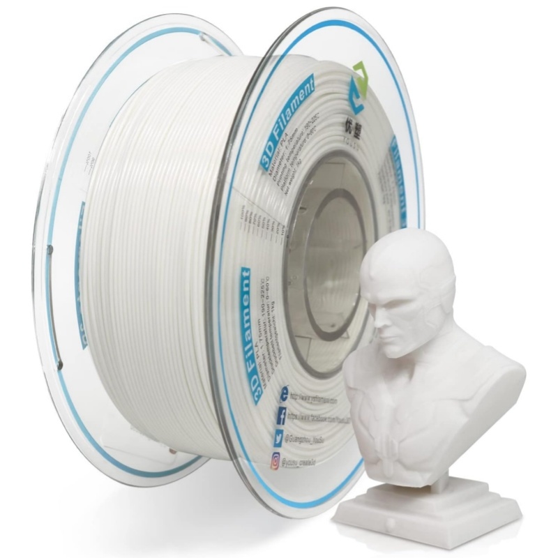 
                Premium Quality White 3D Printing Materials High Compatibility Roll PLA Filament
  
