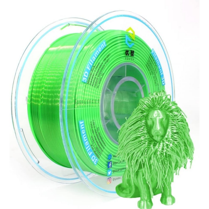 
                Mesmerizing Pearlescent Shine Effect PLA 3D Printer Filament Green Silk PLA Filamen