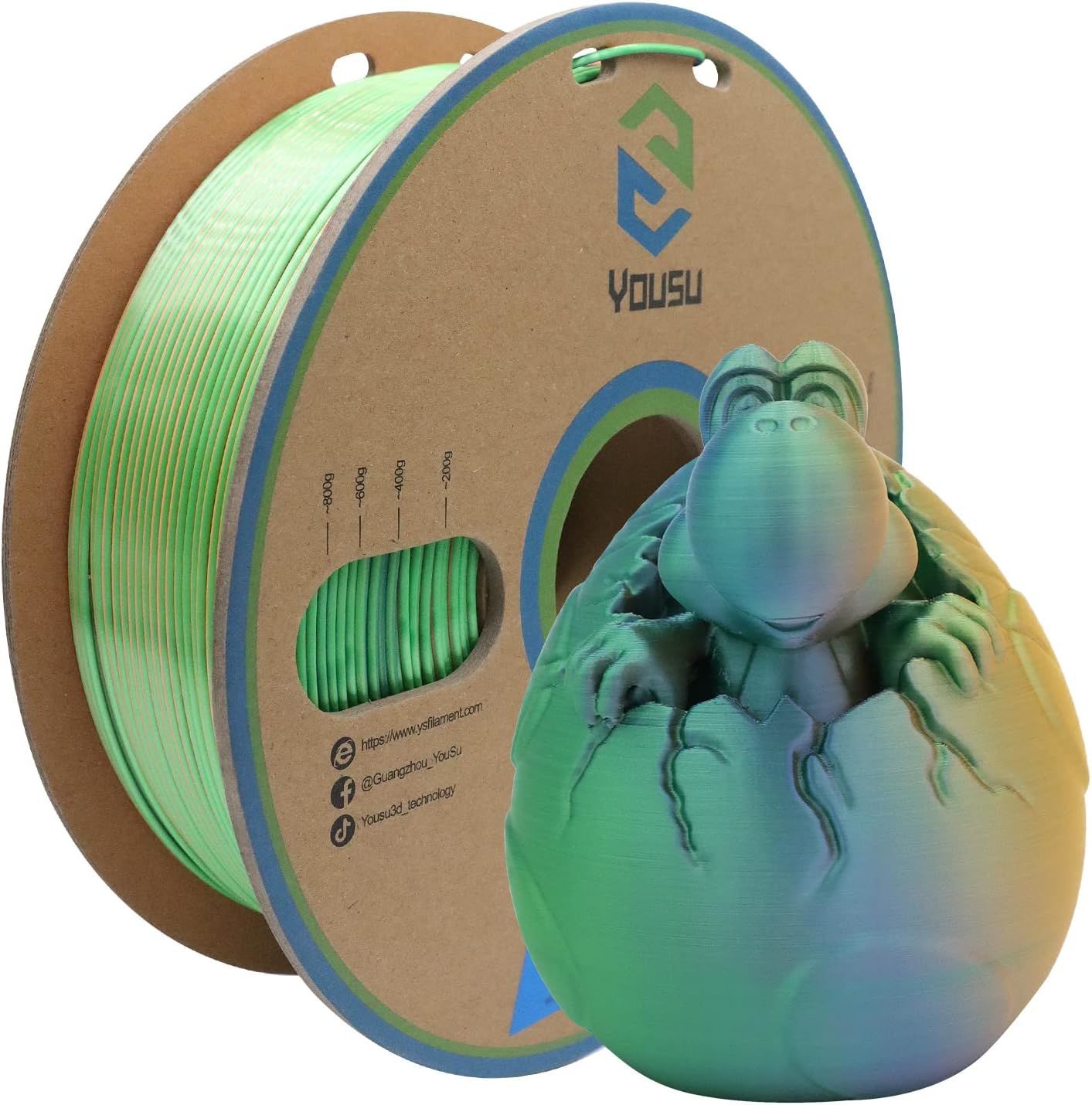 
                Creative Color Shiny Effect Silk 3D Printing Filament 1.75mm PLA Filament
         