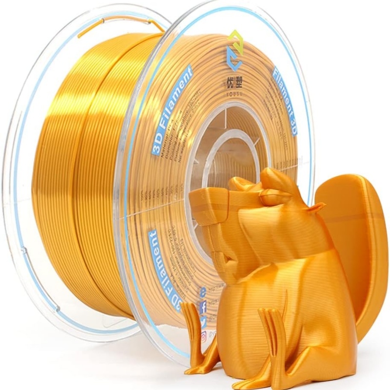 
                Customized Silk Shiny Surface Filaments Gold 3D Printers PLA Filaments 1.75mm
     