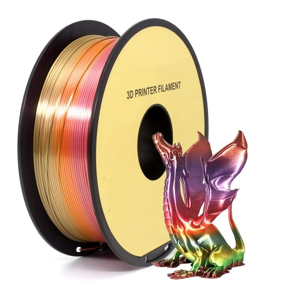 
                Fashion New 3D Printers Rainbow Silk PLA Filament Colorful 3D Printing Silk Materia
