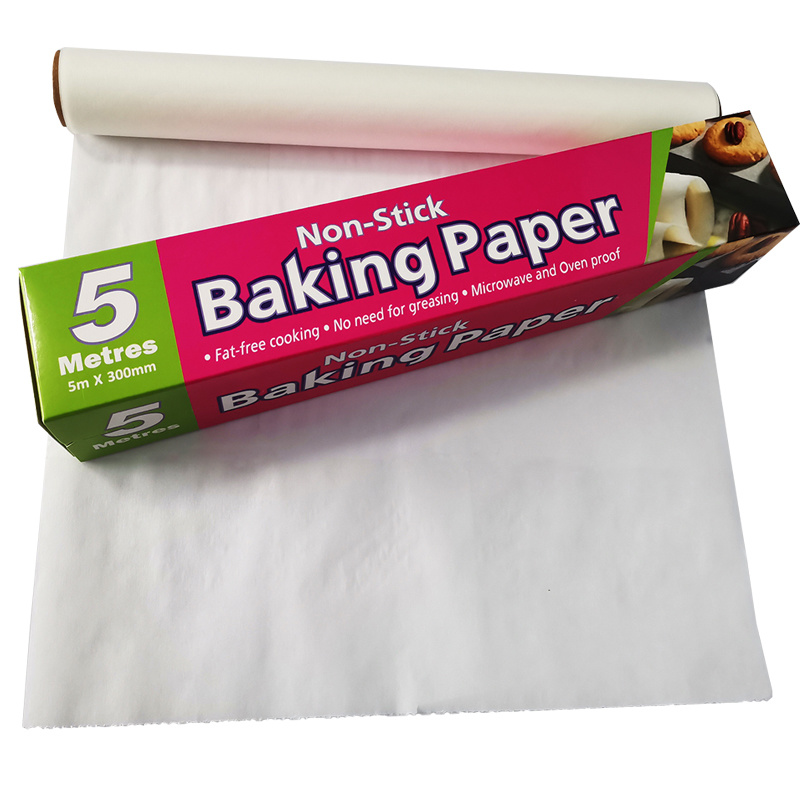 
                40GSM White Both Side Silicone Coated Baking Paper Parchment Roll for Cooking
     