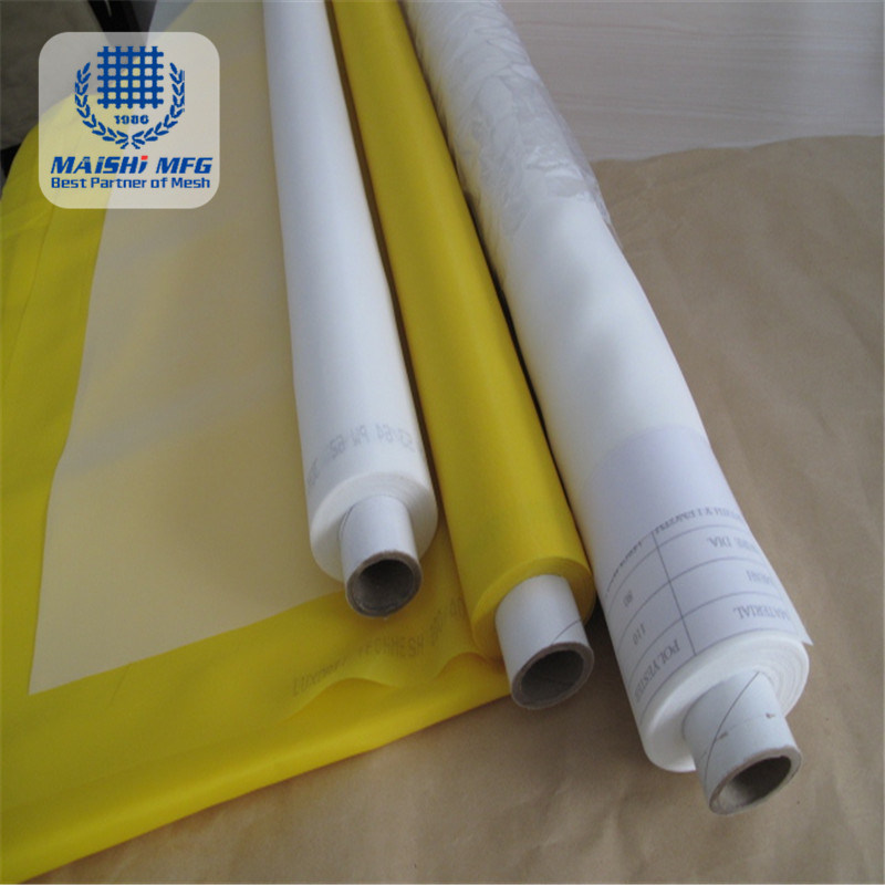 
                White and Yellow Polyester Screen Printing Silk Mesh 230mesh
            
