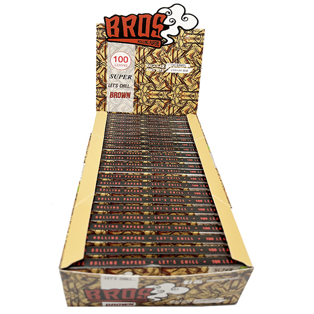 
                Bros Brown Rolling Paper Unbleached Paper King Size Bros Rolling Paper 100L (110*44