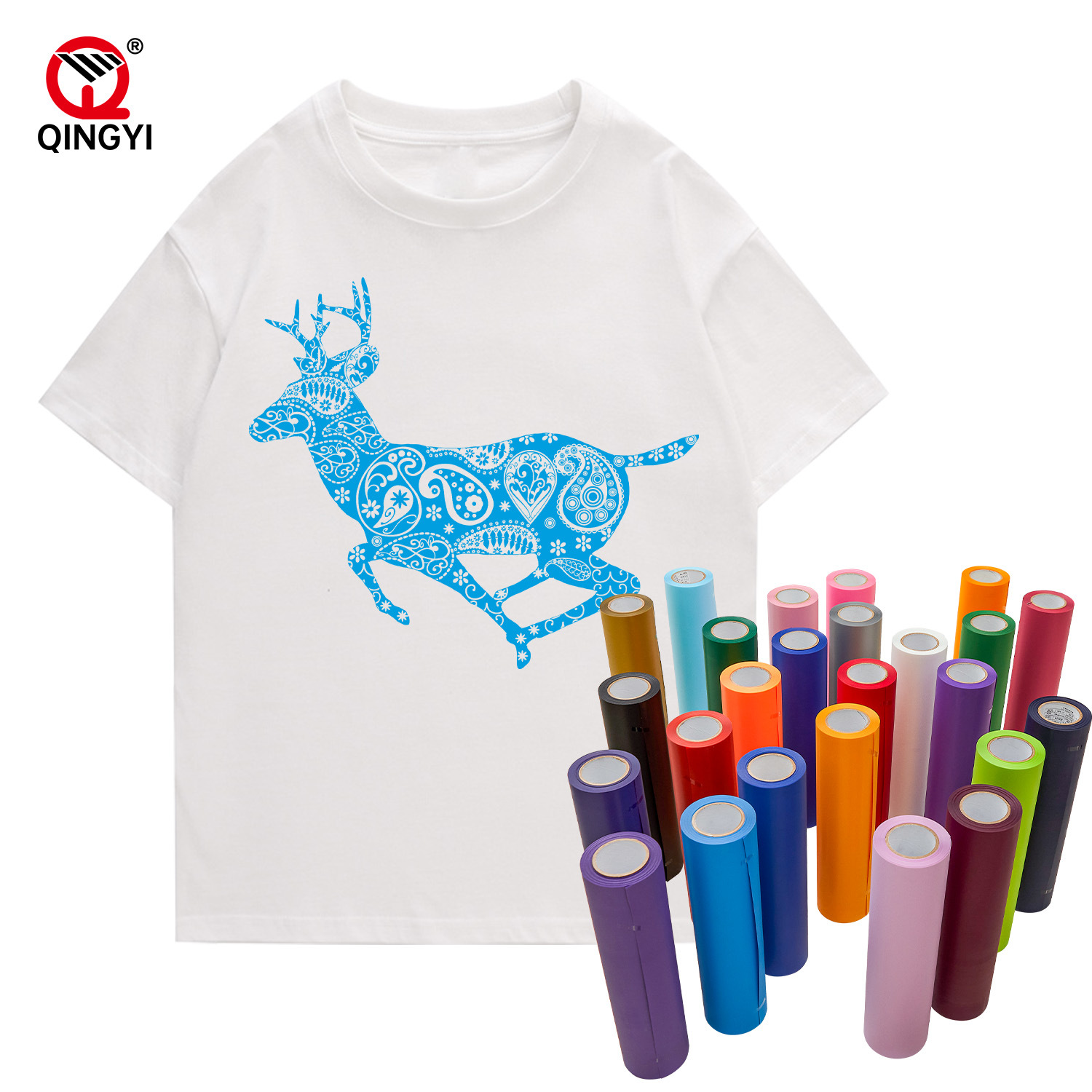 
                Low Price Chinese PU Heat Transfer Film Vinyl for T-Shirts
            