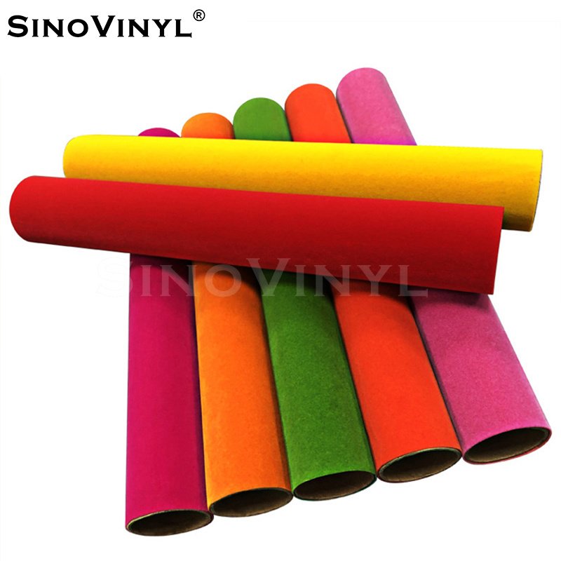 
                SINOVINYL Free Sample Matte Adhesive Materials Flock Htv Heat Transfer Vinyl
      