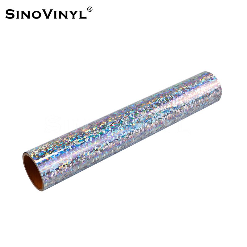 
                SINOVINYL Heat Transfer Film Colorful Glitter Metallic And Holographic Heat Transfe